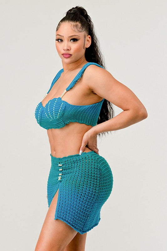 Little Mermaid Peral Two Piece Set