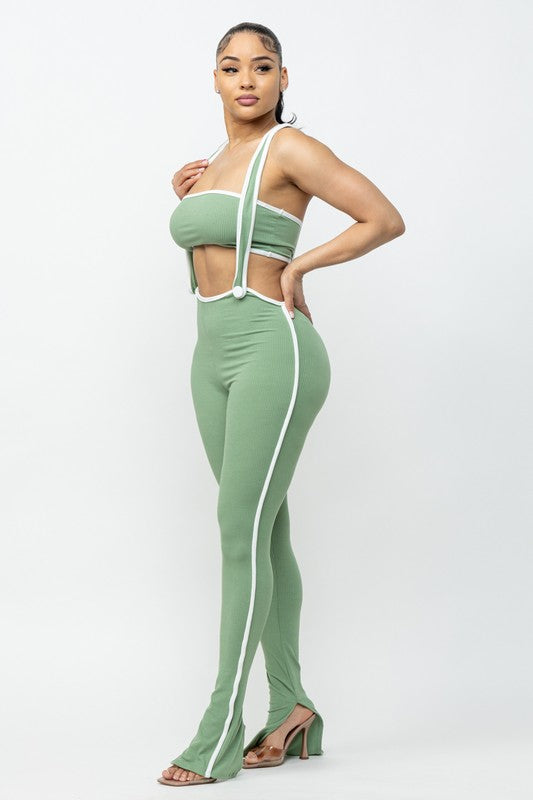 Two Piece Jumpsuit in Sage