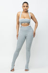 Two Piece Jumpsuit in Grey