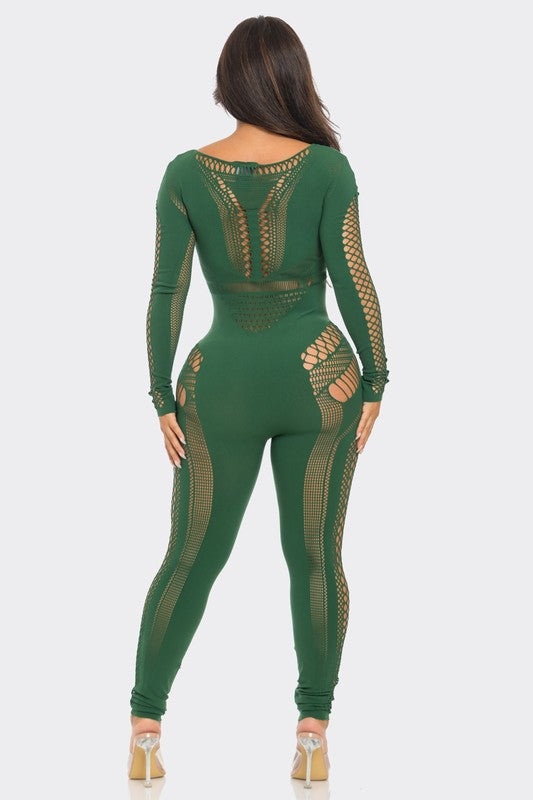 Bianca Seamless Jumpsuit in Green