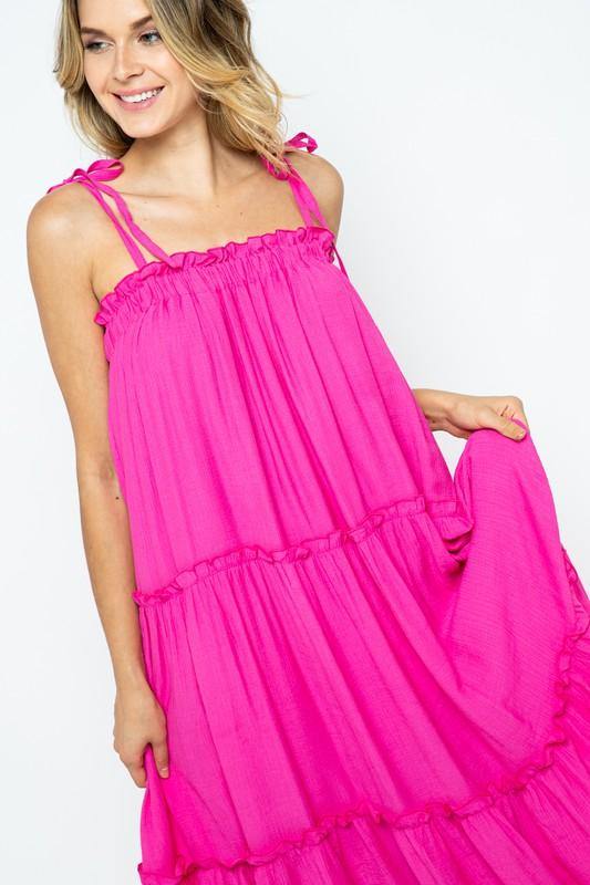 Felicity Maxi Dress in Hot Pink - BlazeNYC