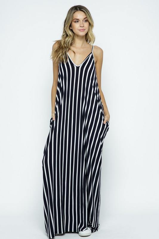 Just One of Those Days Maxi Dress in Black - BlazeNYC