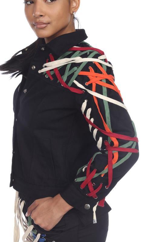 Raya Jacket with Multi-Colored Detailing - BlazeNYC