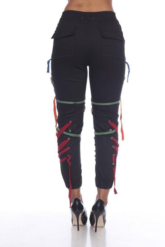 Raya Joggers with Multi-Colored Detailing - BlazeNYC