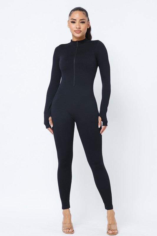 Basic Jumpsuit in Black - BlazeNYC