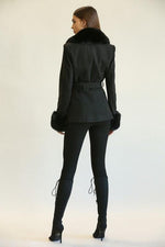 Short Luxe Long Coat in Black - BlazeNYC